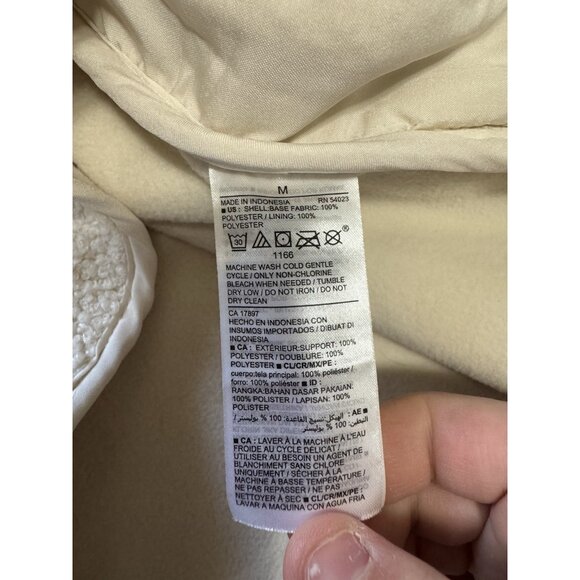 Old Navy Women Size Medium Fleece Cozy Cash Button Down Jacket Polyester Preppy - Picture 8 of 12